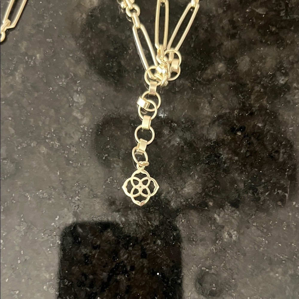 Kendra Scott Gold Necklace with White Pendant - Picture 2 of 2